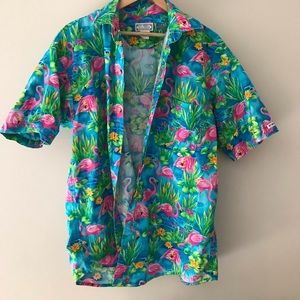 Flamingo button down shirt